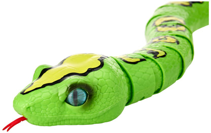 ZURU Robo Alive interactive electronic python toy slithering across a flat indoor floor