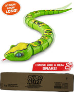 Side profile of ZURU Robo Alive electronic python reptile toy highlighting its full 80 centimeter length