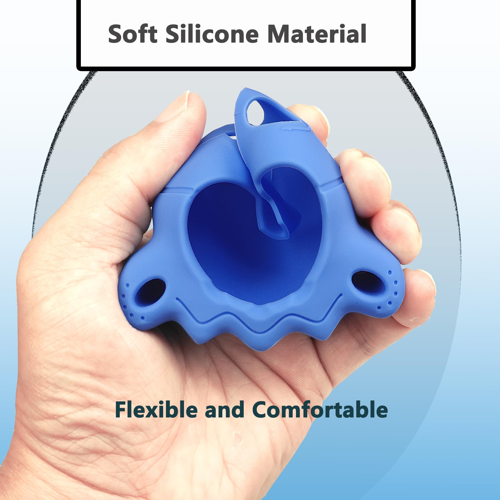 Back view of the hard travel case illustrating the compact and portable shockproof design.