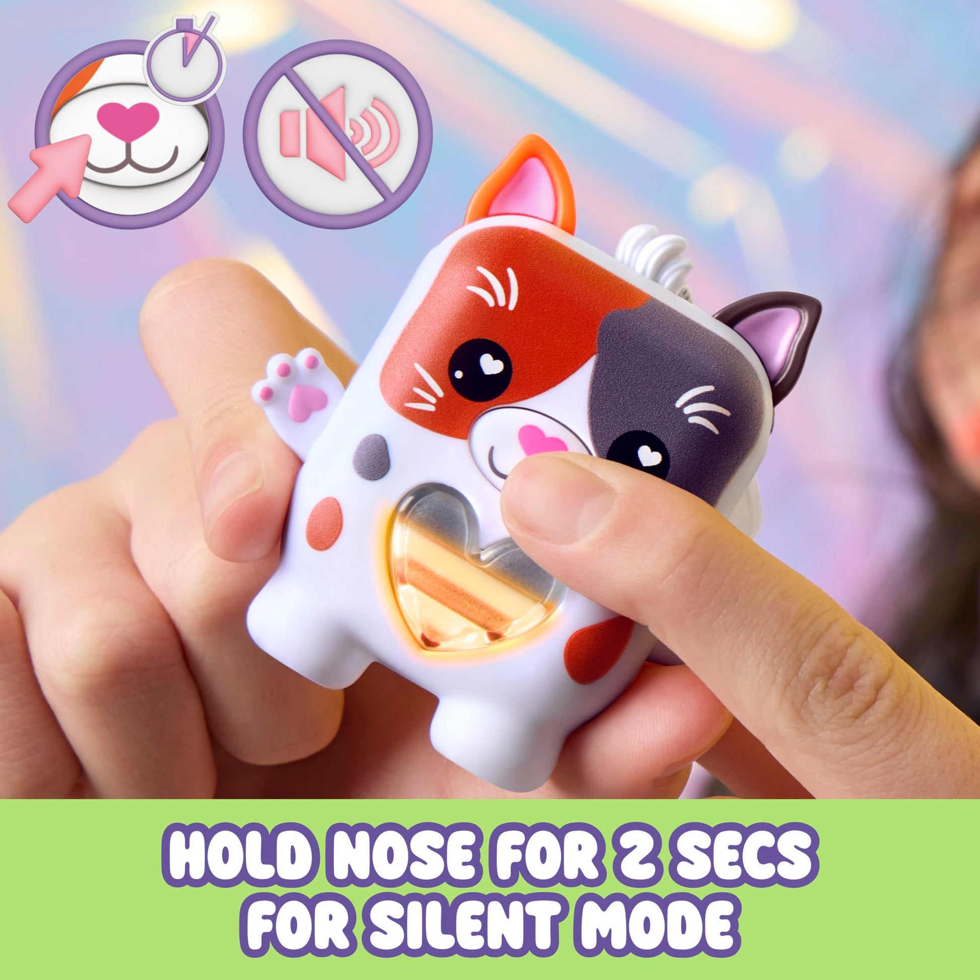 Authentic USA imported Hasbro electronic fidget toy packaging for girls and boys ages five and older.