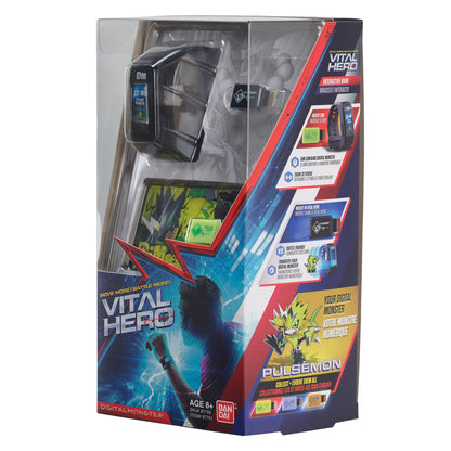 Bandai Namco Digimon Vital Hero full color LED screen displaying digital monster evolution