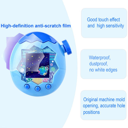 Doogojtwosea clear TPU protective film being applied to a digital pet console screen.