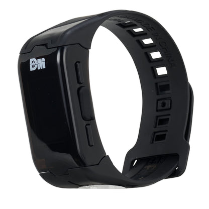 Bandai Namco Digimon Vital Hero tracker tapping against smartphone for NFC battle
