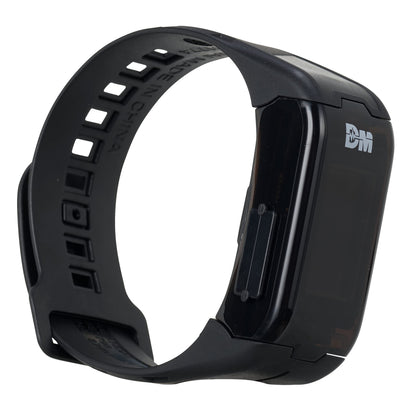 Bandai Namco black interactive fitness watch packaging contents with USB cable