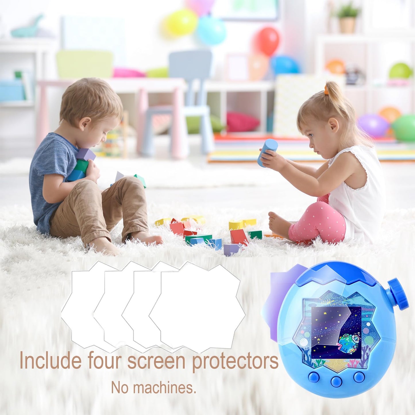 Doogojtwosea protective film kit items including cleaning accessories and four replacement screen shields.