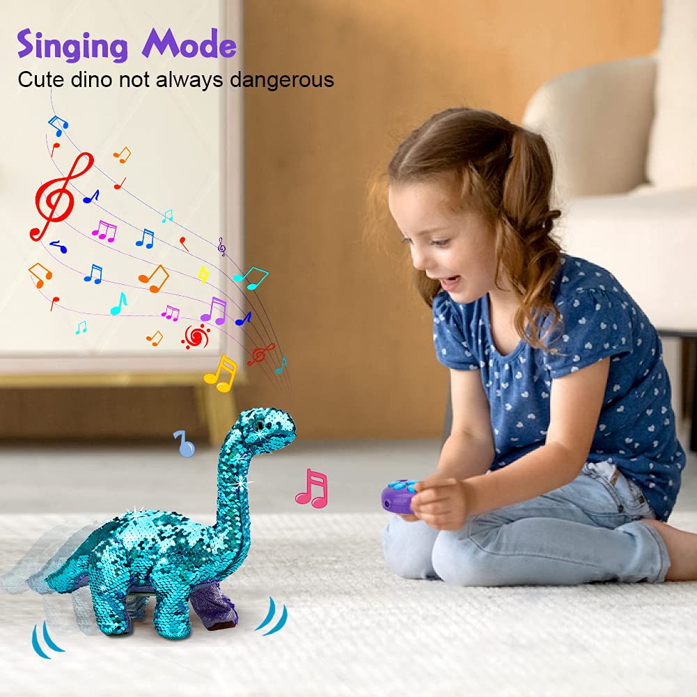 Close up of the reversible color changing sequins on the Koonie electronic dinosaur skin