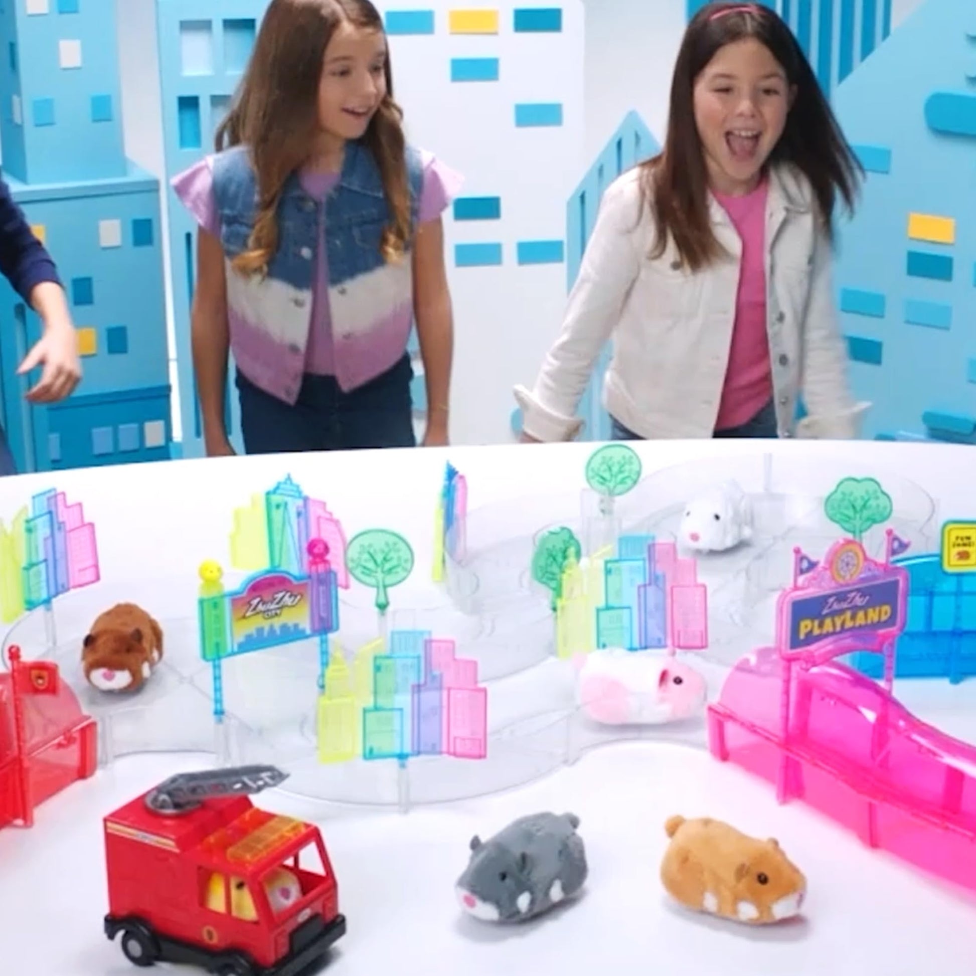 ZhuZhu electronic pet toy base view demonstrating the battery slot and power switch position.