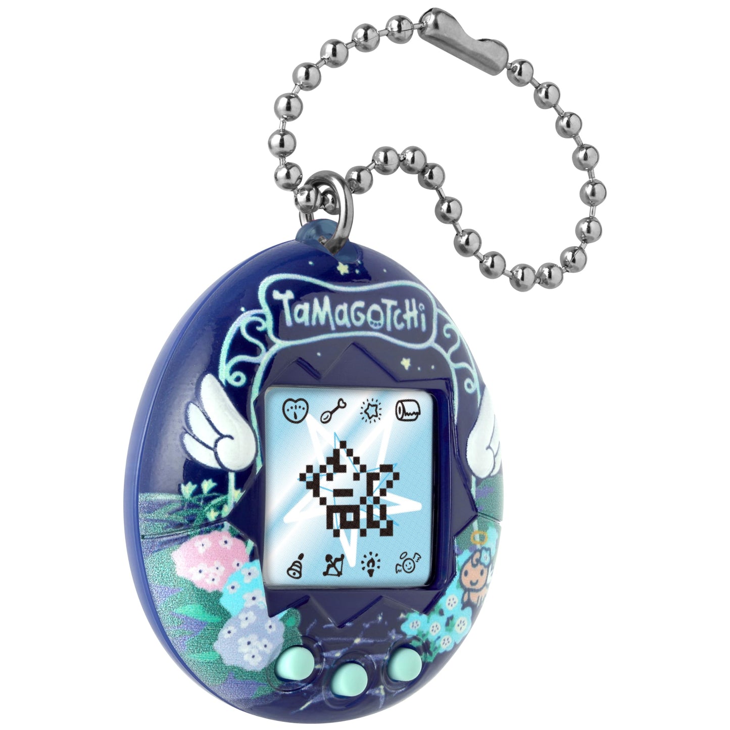 Bandai Tamagotchi Original Angel edition packaging highlighting the retro 90s digital pet theme