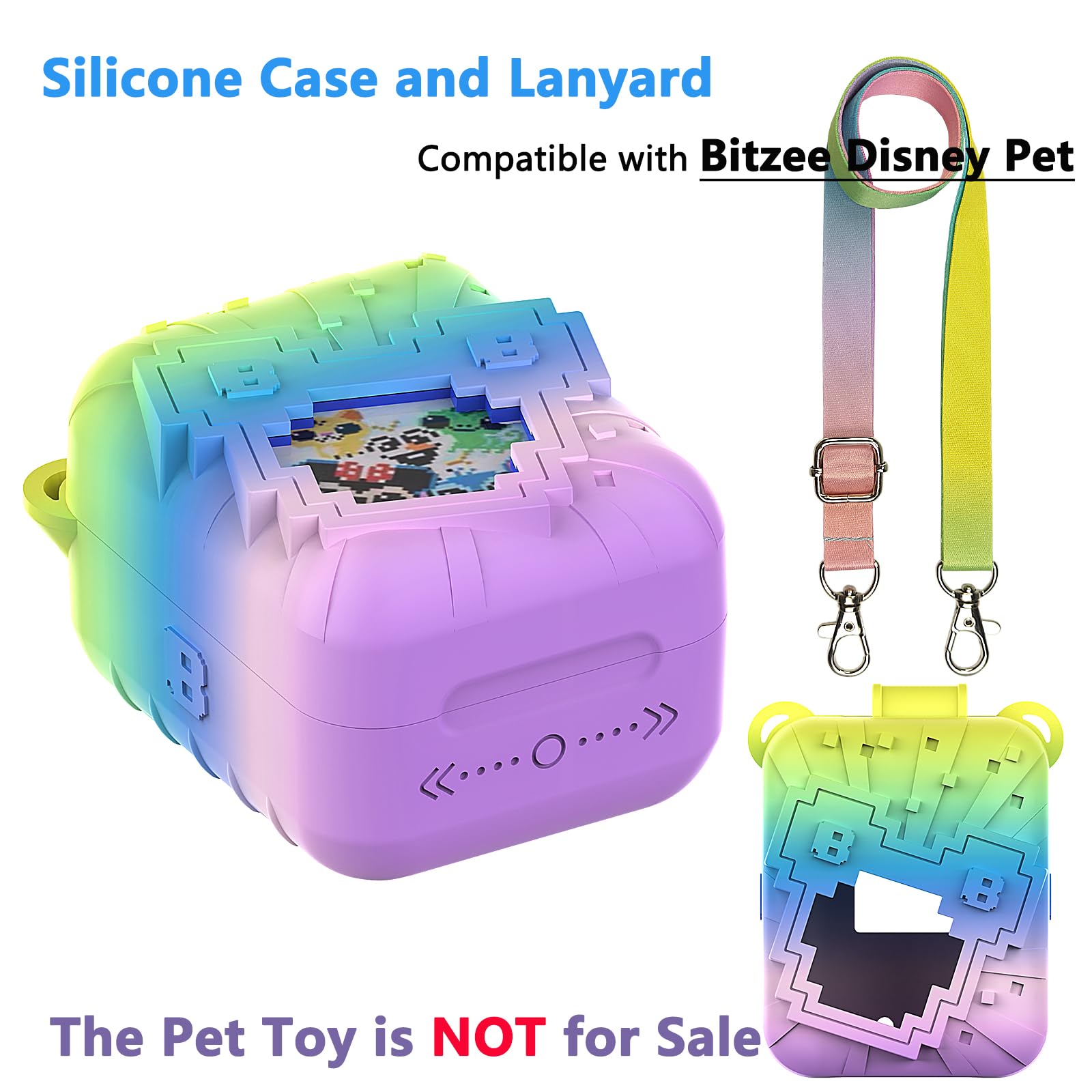 Protective skin sleeve for virtual electronic pets with included hand lanyard attachment.