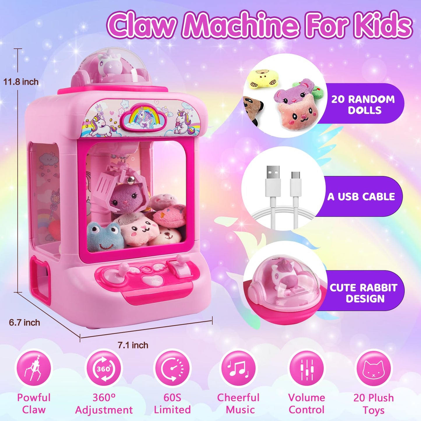 Close up of child using four way joysticks to control the claw machine mechanism