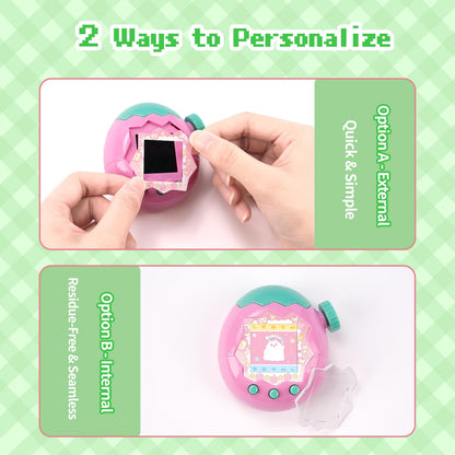 BUBBLELOGUS protective cover kit detailing the easy installation method for switching the front graphic faceplates