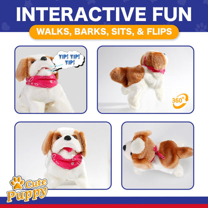 Liberty Imports battery operated plush robotic pet walking