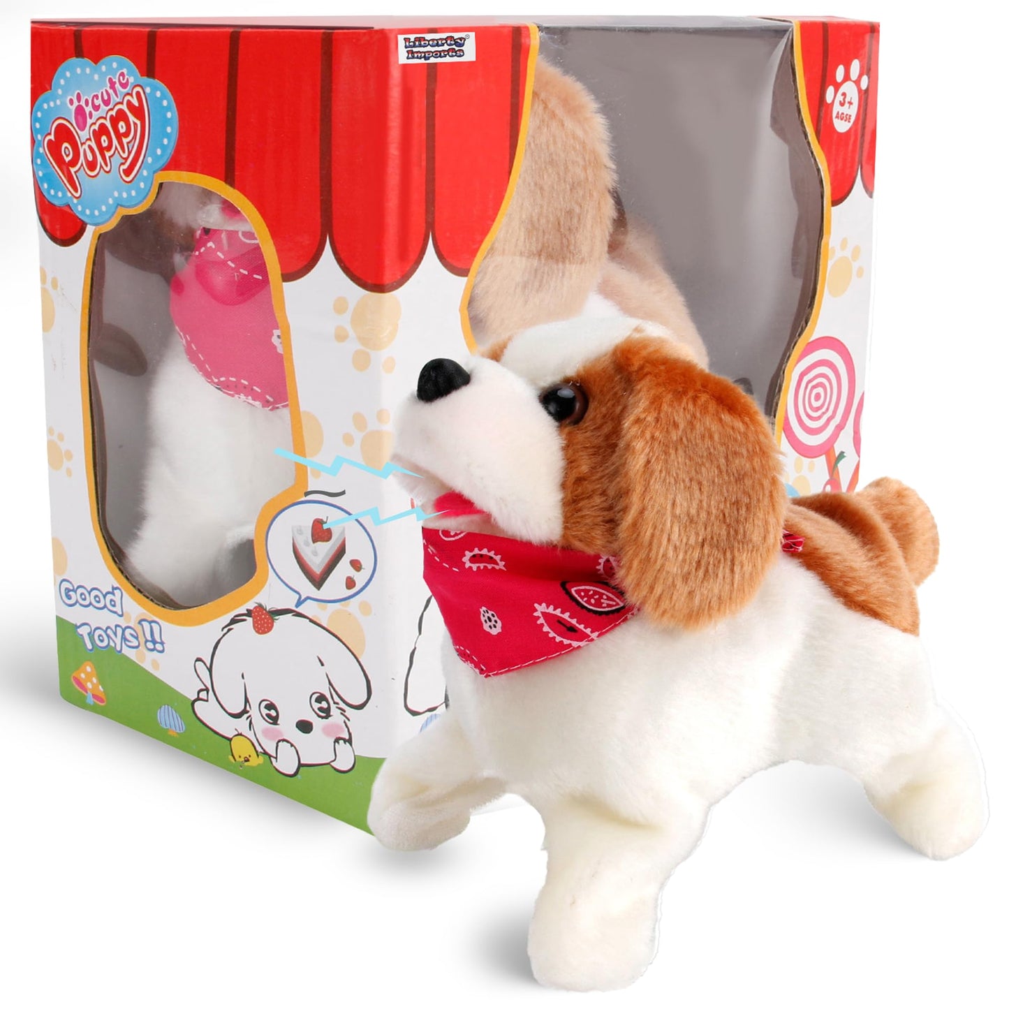 Liberty Imports hypoallergenic robot puppy packaged box presentation
