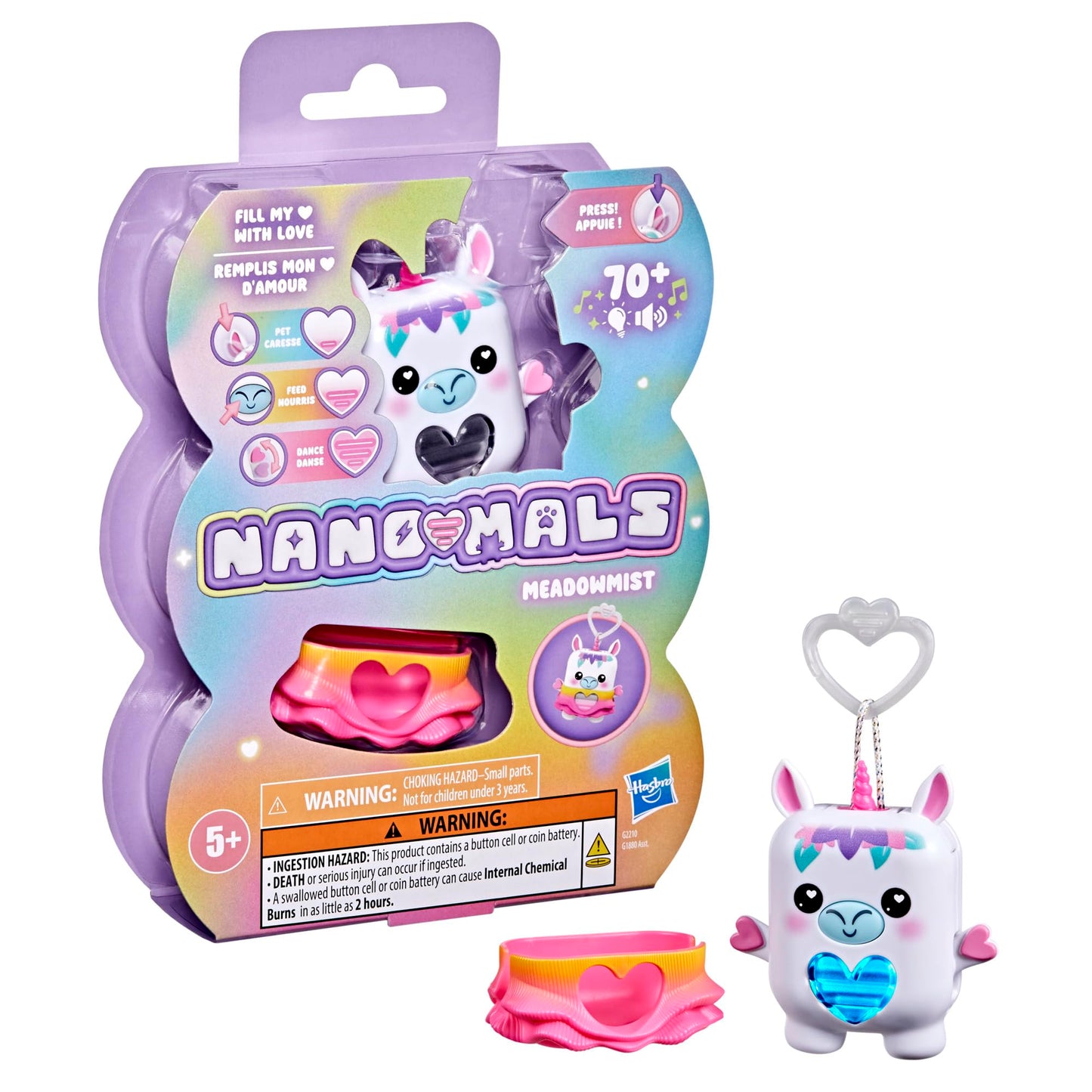 Hasbro electronic fidget pet collection illustration showing the unicorn interacting with alternative characters