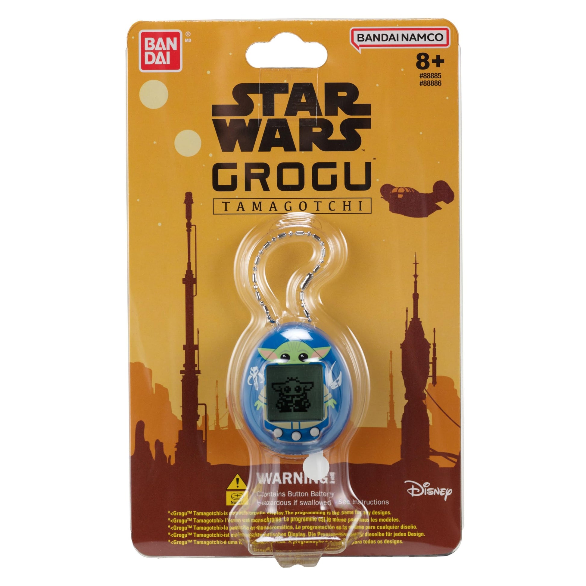 Authentic USA imported Star Wars Tamagotchi Nano packaging featuring Grogu graphics