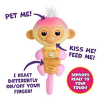 Fingerlings interactive baby axolotl packaging box showing product features and age five rating