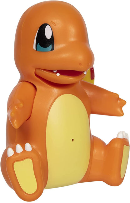 PokÃ©mon Charmander interactive toy executing its signature charge attack and dancing mode expressions.