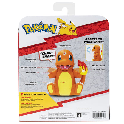 Bottom view of the official PokÃ©mon electronic toy showing the battery compartment and power toggle switch.