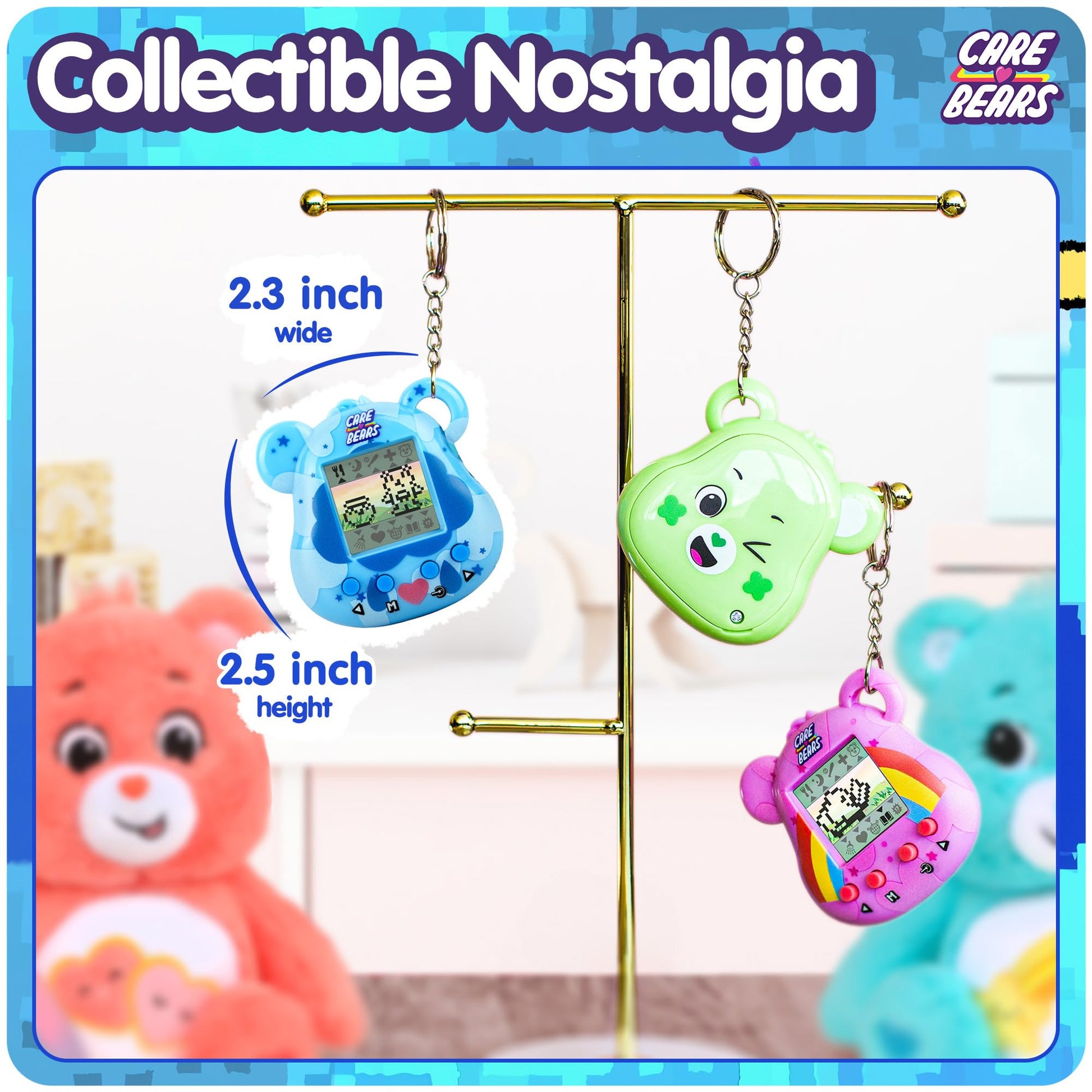 Care Bears handheld collectible digital pet toy angled view