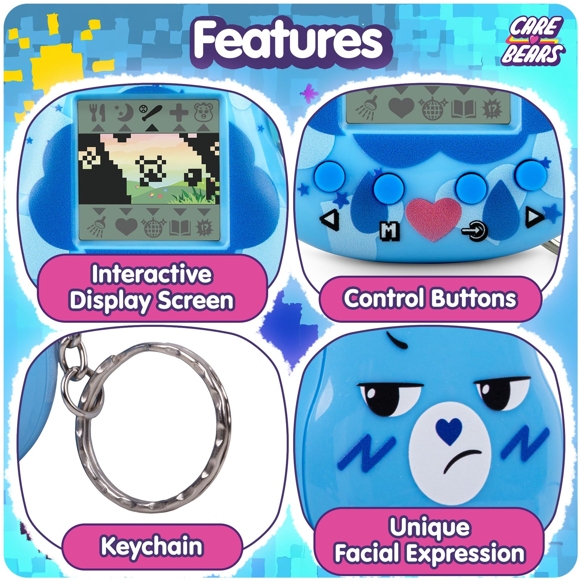 Care Bears unlock the magic style virtual pet back view showing battery compartment