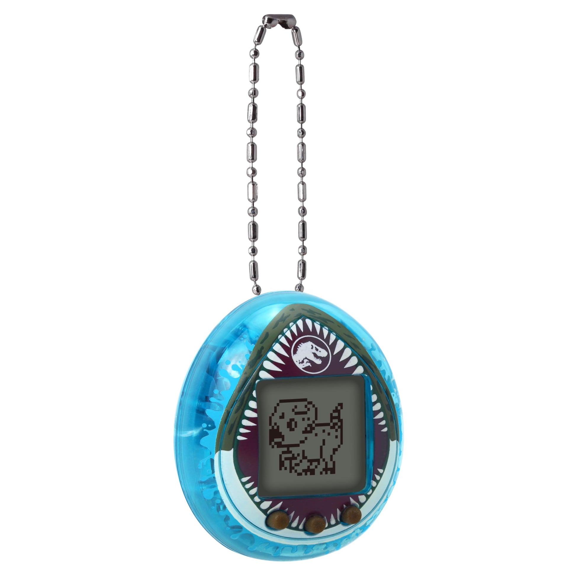 Handheld electronic collectible toy showing mini game selection screen