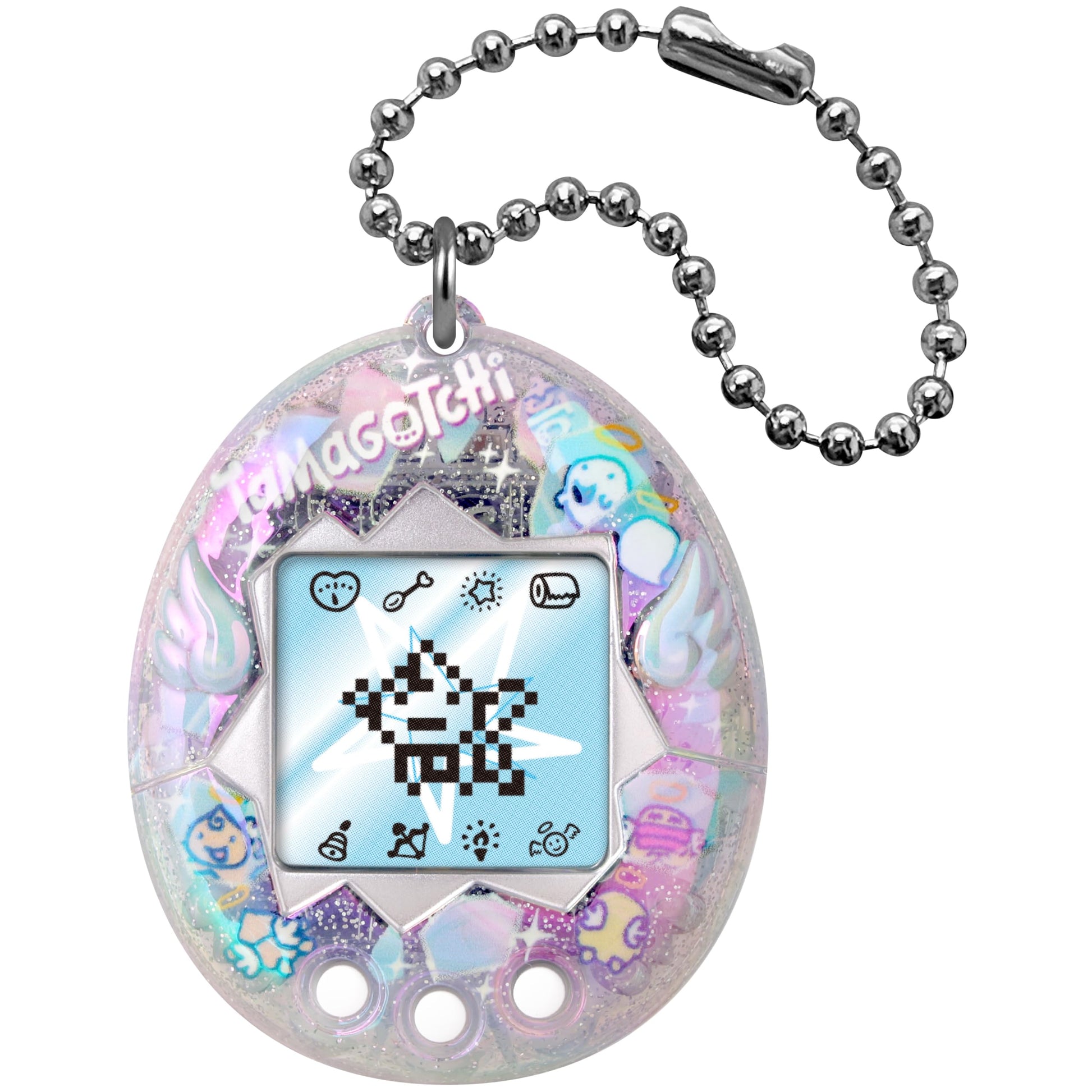 Tamagotchi Angel series virtual toy showing three dimensional wings on the back of the casing