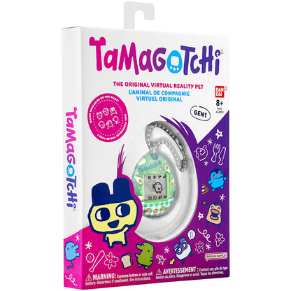Back view of the Tamagotchi electronic toy illustrating the battery compartment location