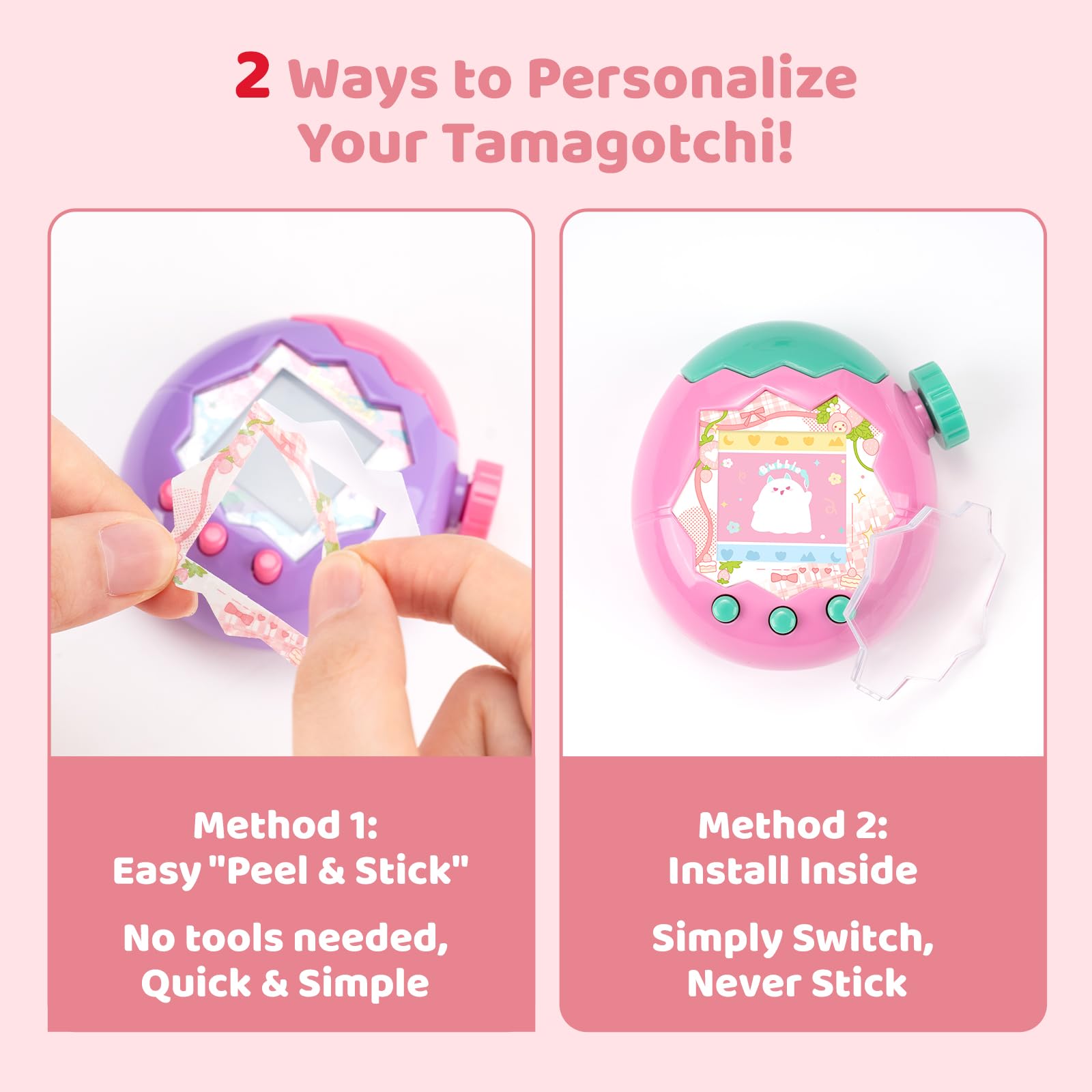 Premium TPU silicone protective shell from BUBBLELOGUS showing precision button cutouts for virtual pets.