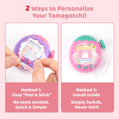 Premium TPU silicone protective shell from BUBBLELOGUS showing precision button cutouts for virtual pets.