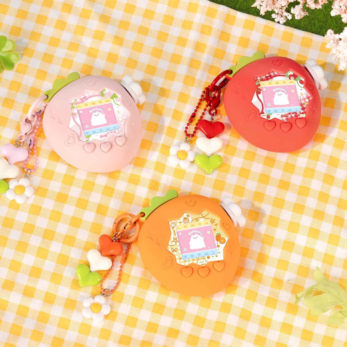 Side angle view of the kawaii design gaming pet skin emphasizing the snug contour fit and durable construction.
