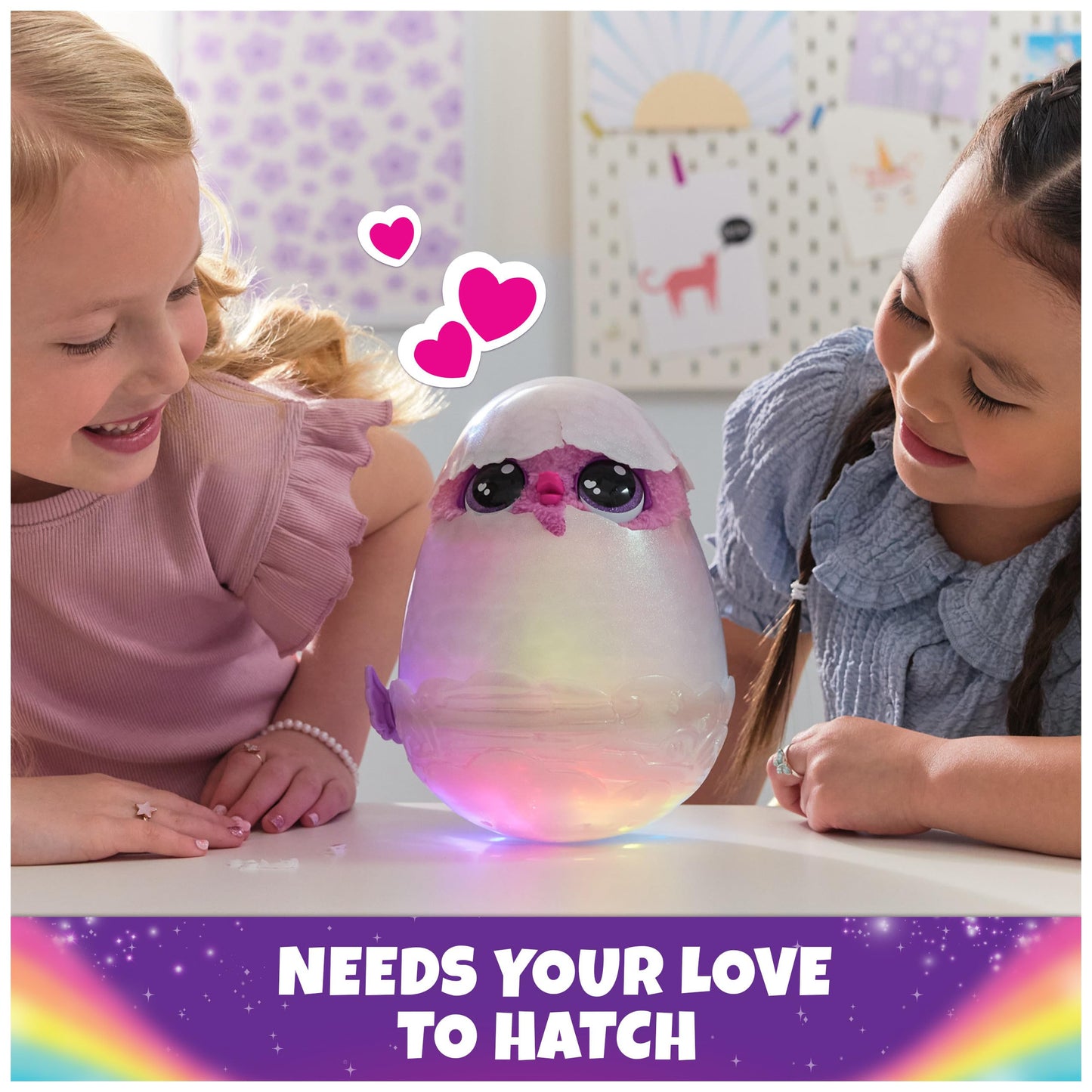 Close up look at the interactive electronic plush Pufficorn showing its soft wings and friendly face details.