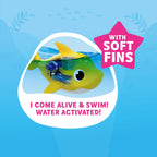 Water activated carbon sensors on the bottom of the pink Mommy Shark toy