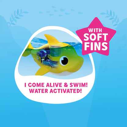 Water activated carbon sensors on the bottom of the pink Mommy Shark toy