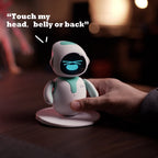 Energize Lab Eilik smart AI pet showing emotional expressions on desktop workspace