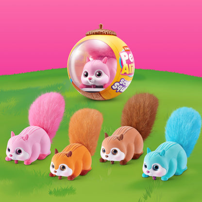 ZURU interactive moving squirrel pet toy showing touch activated head sensor