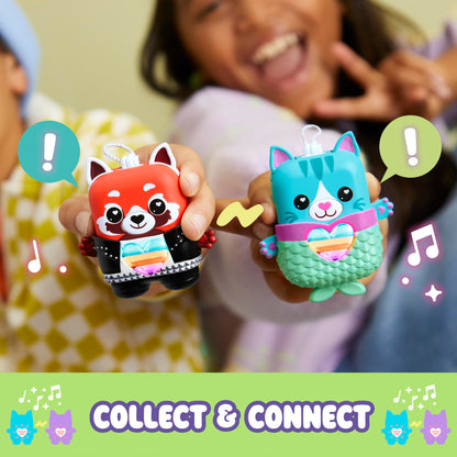 Hasbro electronic fidget cat packaging showcasing the seventy plus responses and character details