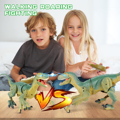 VERTOY buildable electronic dinosaur toy displaying flexible joints and moving tail