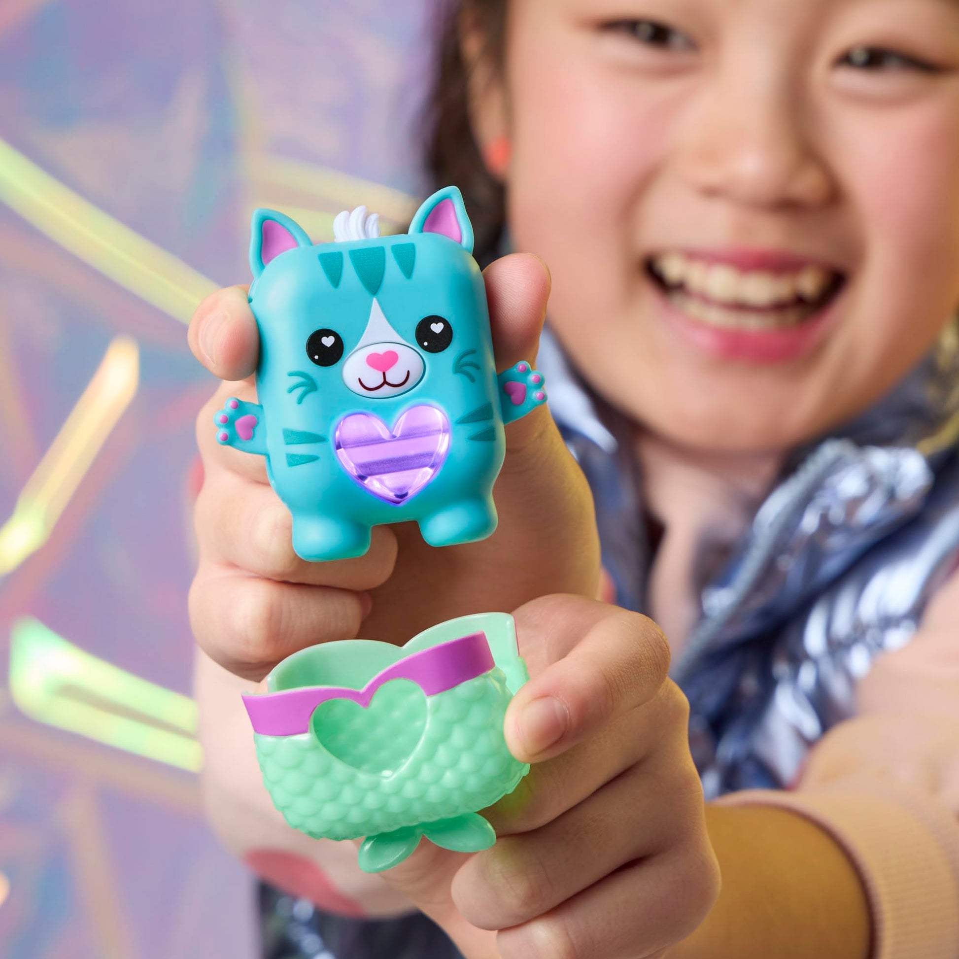 Hasbro Nano-MALS collectible electronic pet series including Pawtricia the blue kitty character