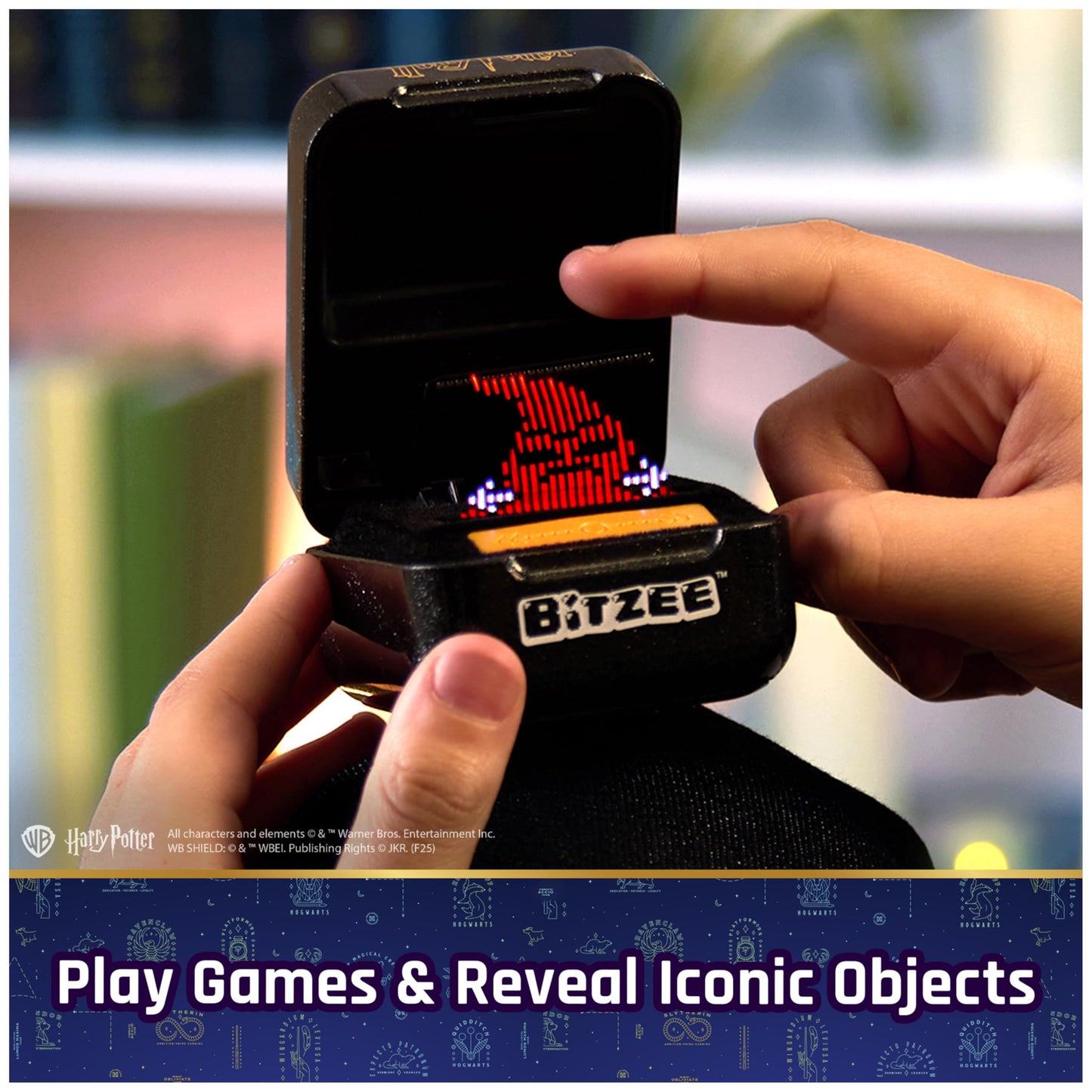 Kid playing with Bitzee digital pet to demonstrate the screen free alternative gaming method