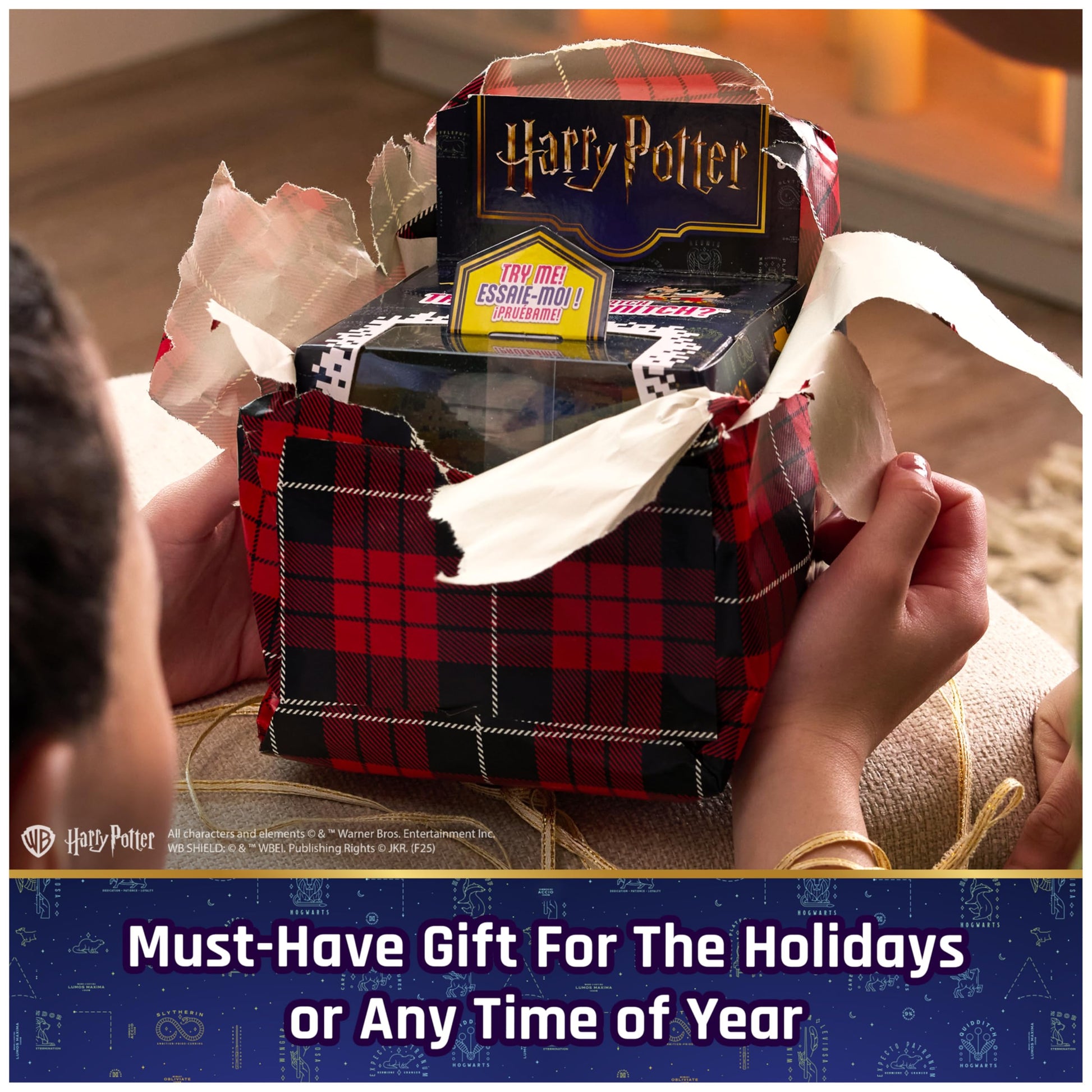 Bitzee Wizarding World packaging box showing the full list of twenty collectible figures available inside
