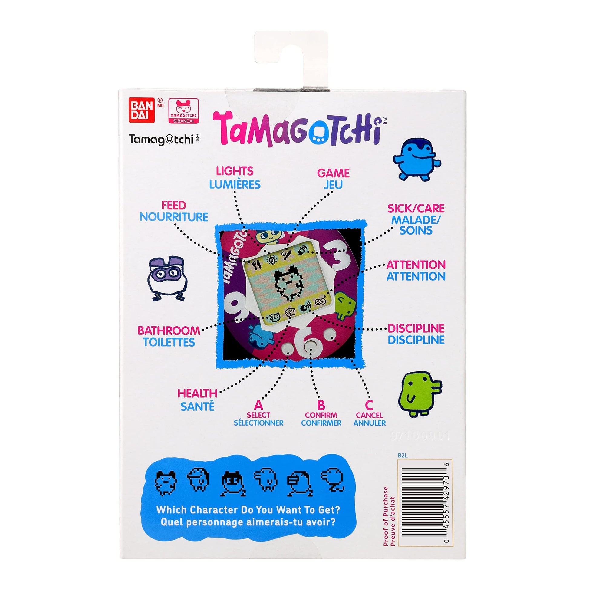 Bandai Tamagotchi Starry Shower interactive pet toy resting on a clean studio background.