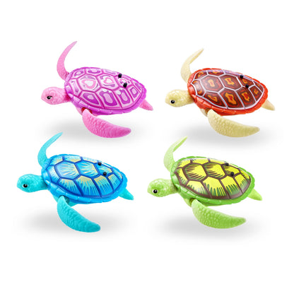 Authentic imported Robo Alive swimming turtle packaging with included batteries