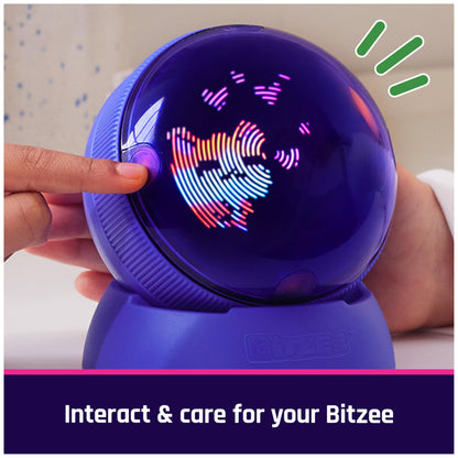 Close up view of the virtual hamster evolution stages from baby to Super Bitzee character