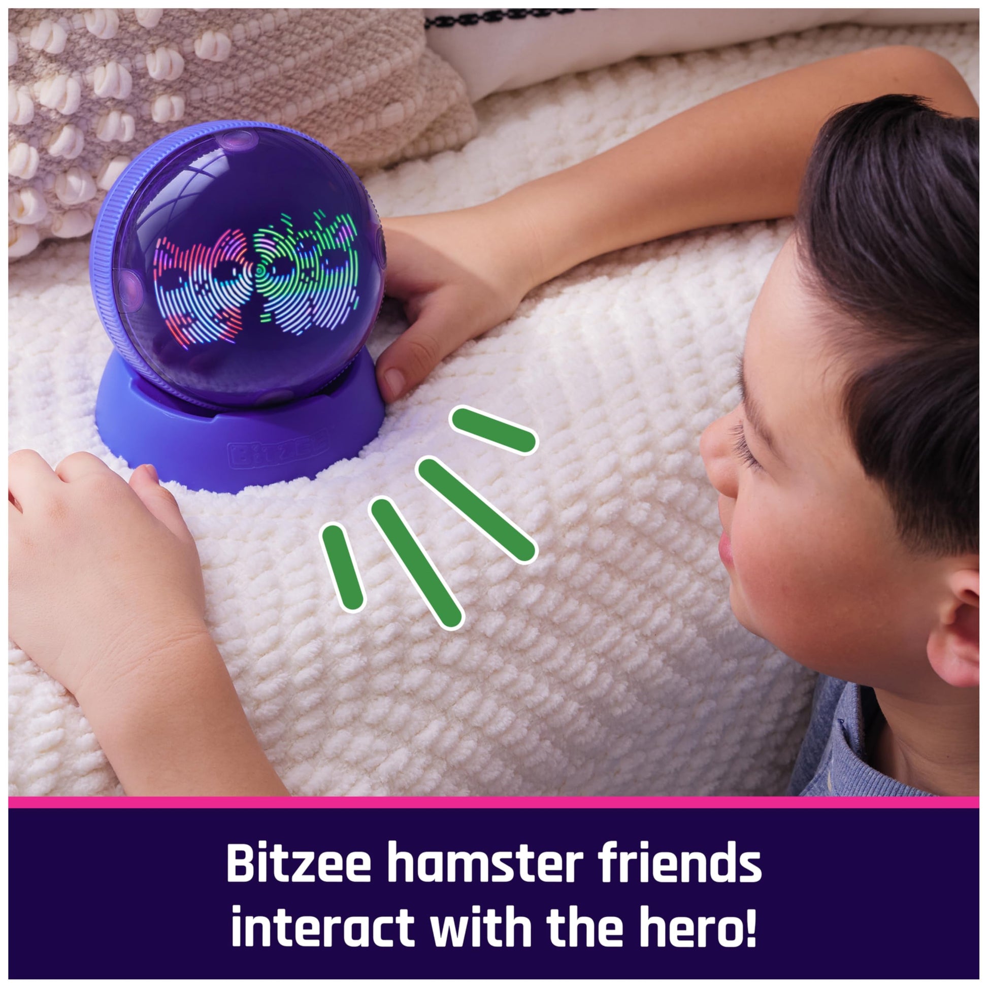 Packaging box of the imported USA version of Bitzee digital companion toy with safety instructions