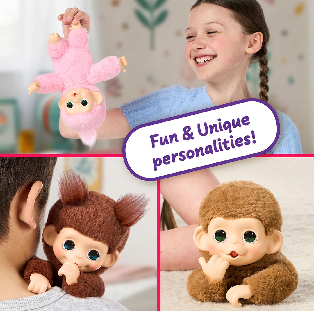Packaging of Little Live Pets My Baby Series Three Mini Monkey Single Pack Luna Lemon.