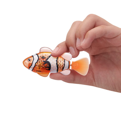Robo Alive color changing toy fish demonstrating scale color transformation underwater