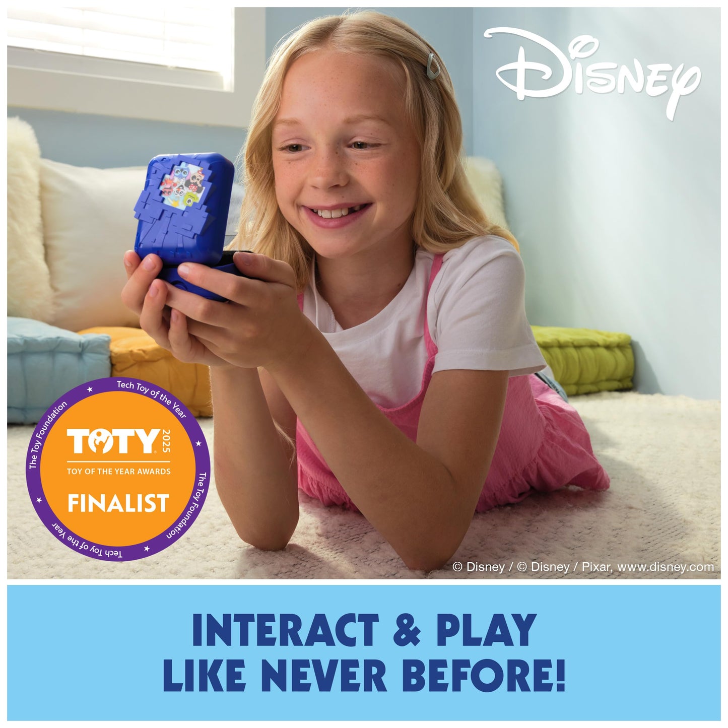 Bitzee Disney electronic toy packaging highlighting thirty characters