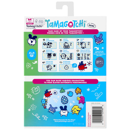 Tamagotchi Fresh Strawberry edition clipped onto a backpack loop using its pre attached metal chain.