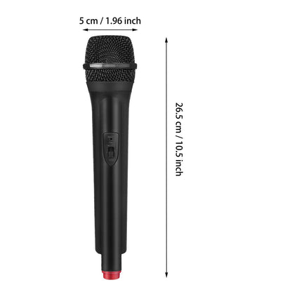 Realistic pretend play toy mic with black mesh grille design