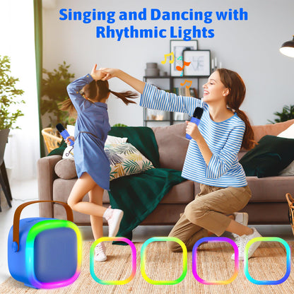 Mini bluetooth party speaker demonstrating auxiliary input USB port and micro TF card slot connectivity
